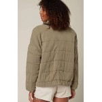 Women's Quilted Button Front Jacket