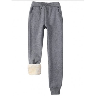 02 Dark Grey Women's Winter Fleece Pants Sherpa Lined Sweatpants Active Running Jogger Pants