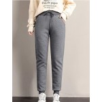 02 Dark Grey Women's Winter Fleece Pants Sherpa Lined Sweatpants Active Running Jogger Pants